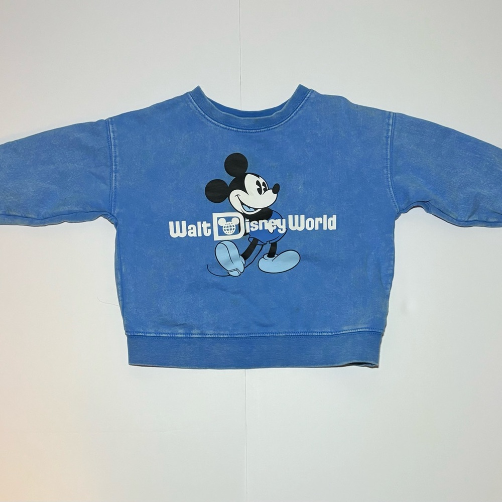 Mickey Mouse Mineral Wash Sweatshirt for Kids – Walt Disney World – Blue 3T